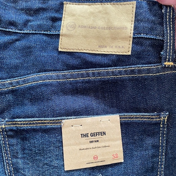 NWT AG Adriano Goldschmied Jeans The Geffen Easy Slim Denim Blue Distressed New - Picture 9 of 9